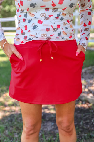 Game Day Performance Skort – Red