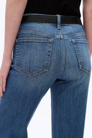 Authentic Flow Low - Rise Wide - Leg Denim – Medium Blue - Sassy Inspiration