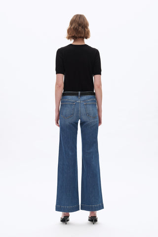Authentic Flow Low - Rise Wide - Leg Denim – Medium Blue - Sassy Inspiration