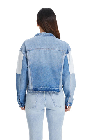Authentic Patchwork Denim Jacket – Blue - Sassy Inspiration