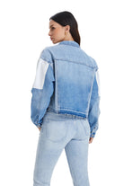 Authentic Patchwork Denim Jacket – Blue - Sassy Inspiration