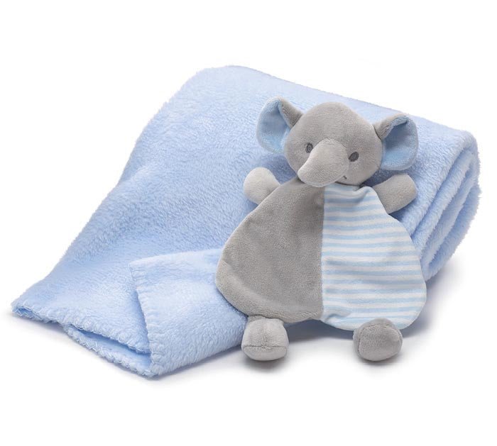 BABY GIFT SET BLANKET AND RATTLE (Blue/Pink) - Sassy Inspiration