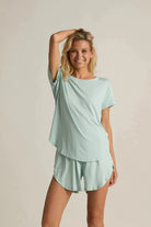 Bamboo Tulip Tee: Aqua - Sassy Inspiration