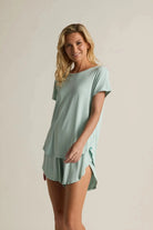 Bamboo Tulip Tee: Aqua - Sassy Inspiration