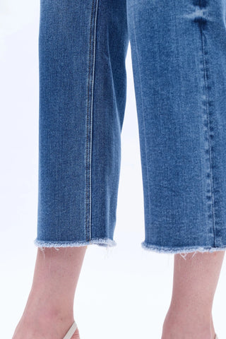 Bayeas Cindy High Rise Wide Leg Crop Jeans - Sassy Inspiration