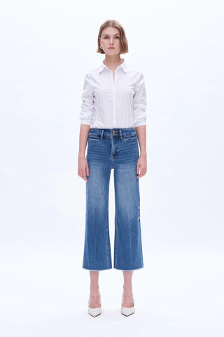 Bayeas Cindy High Rise Wide Leg Crop Jeans - Sassy Inspiration