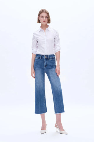 Bayeas Cindy High Rise Wide Leg Crop Jeans - Sassy Inspiration