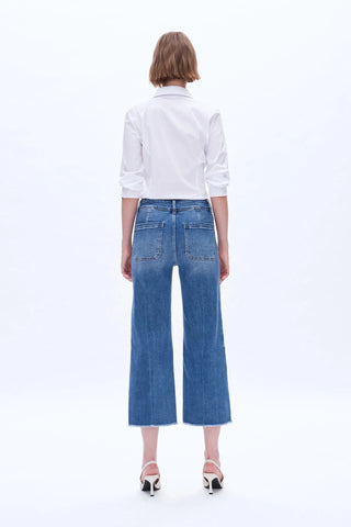 Bayeas Cindy High Rise Wide Leg Crop Jeans - Sassy Inspiration