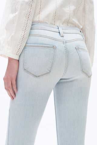 Bayeas Mid Rise Straight Raw Edge Denim Jeans - Sassy Inspiration