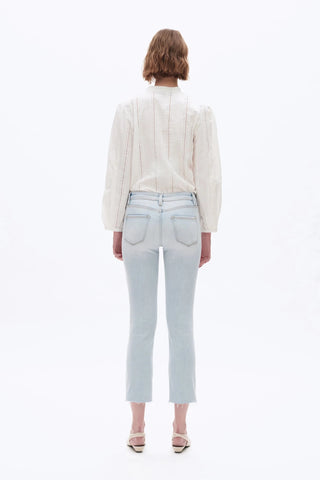 Bayeas Mid Rise Straight Raw Edge Denim Jeans - Sassy Inspiration