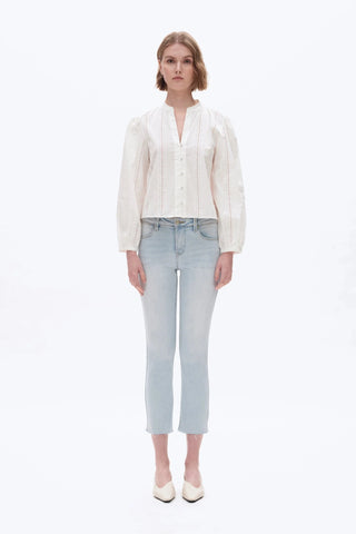 Bayeas Mid Rise Straight Raw Edge Denim Jeans - Sassy Inspiration