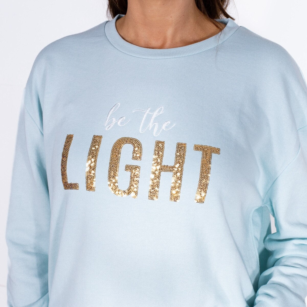 Be The Light Sequin Sweatshirt - Sassy Inspiration