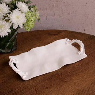 Beatriz Ball VIDA Sasha Long Rectangle Tray with Handles – White - Sassy Inspiration