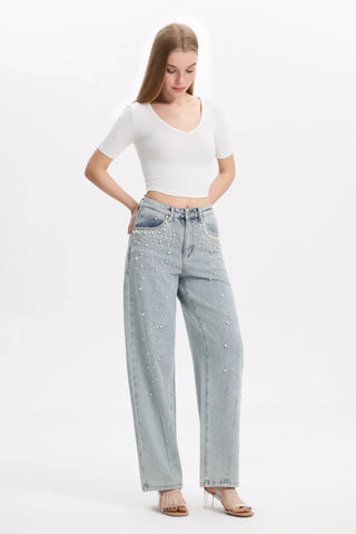 Berlin High Rise Pearl Barrel Jeans - Sassy Inspiration
