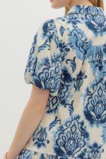 Boho - inspired short puff sleeve ruffle hem mini dress - Ivory - Sassy Inspiration