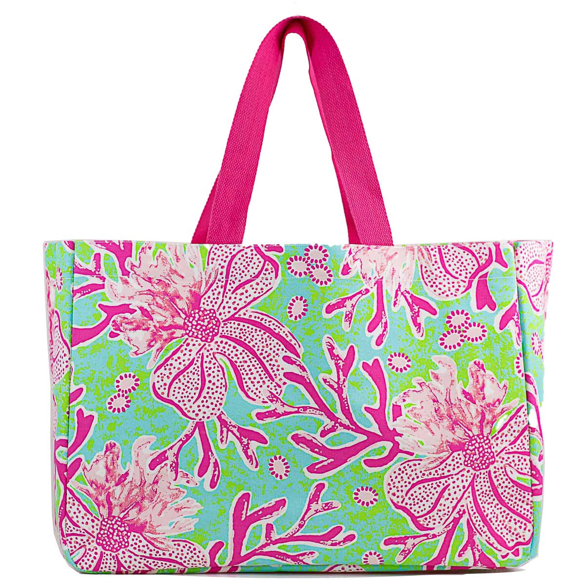 Bora Bora Tote in Aruba/Hot Pink - Sassy Inspiration