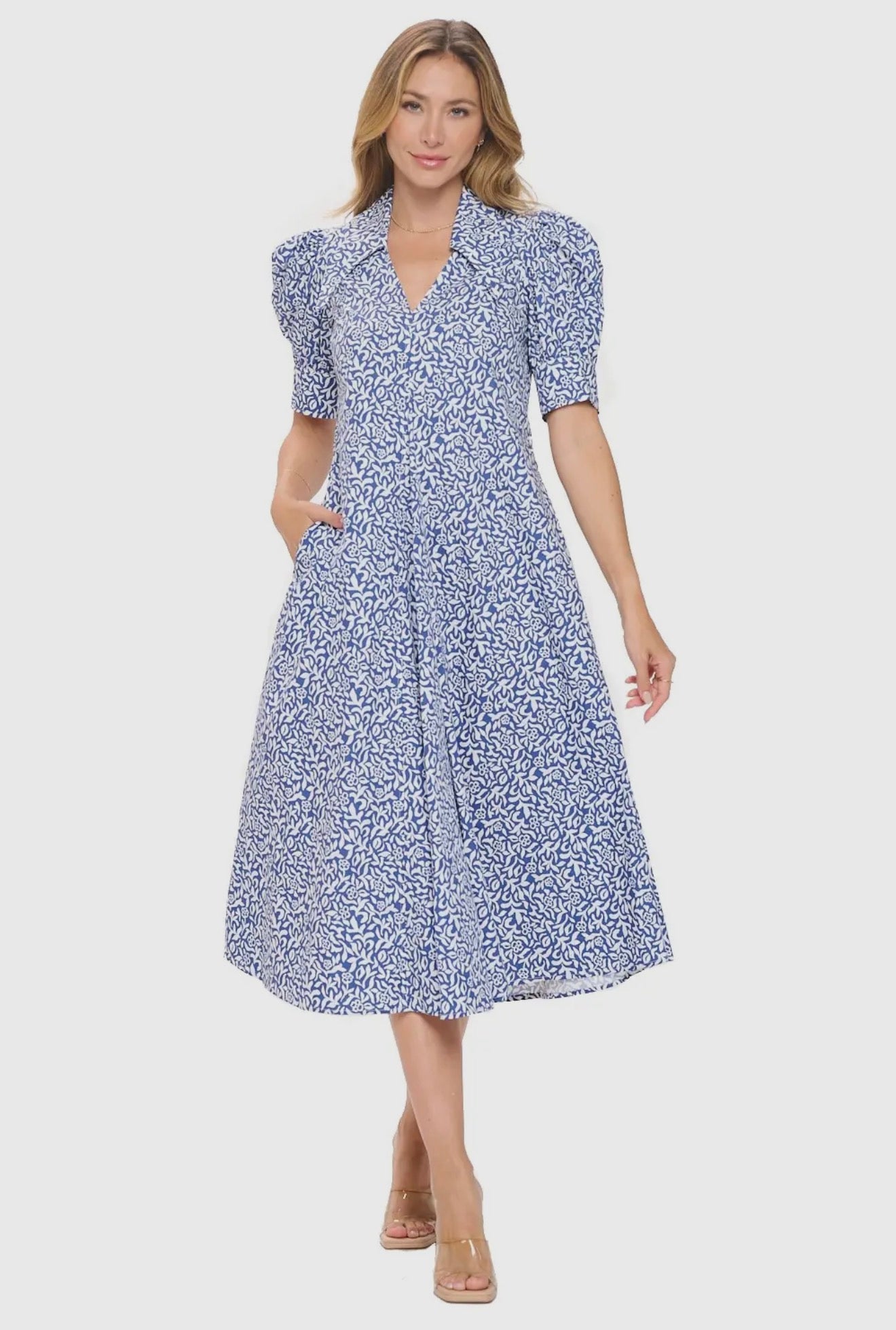 Bubble sleeve Pleated dress - Sassy Inspiration