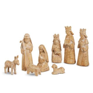 Carved Nativity Set – 8 Pieces - Sassy Inspiration
