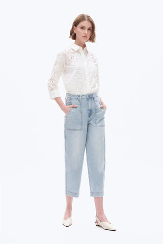 Cheri High Rise Barrel Jeans by Bayeas - Sassy Inspiration