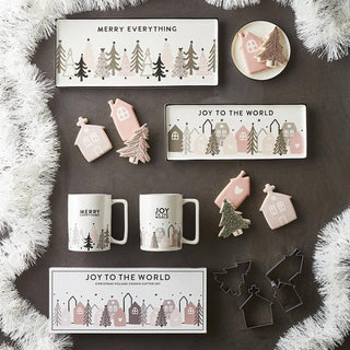 Christmas Village Ceramic Tray - Houses - Sassy Inspiration