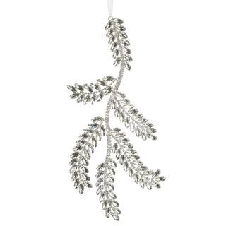Clear Jeweled Pine Branch Ornament – 10" - Sassy Inspiration
