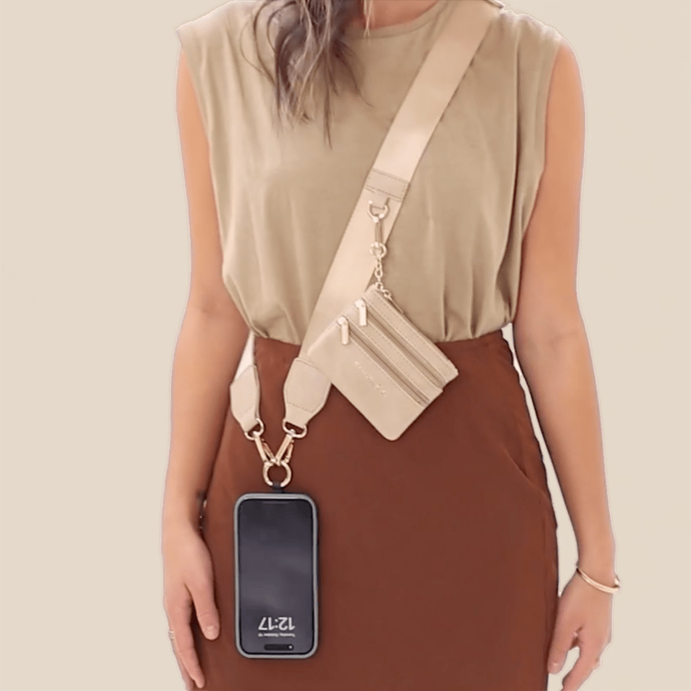 Clip & Go Cell Phone Lanyard with Pouch - Sassy Inspiration