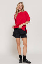 Cloud Nine Oversized Scuba Knit Top - Sassy Inspiration