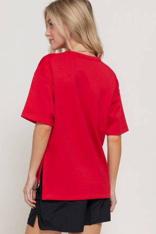 Cloud Nine Oversized Scuba Knit Top - Sassy Inspiration