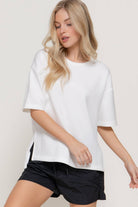 Cloud Nine Oversized Scuba Knit Top - Sassy Inspiration