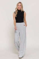Cloud Nine Scuba Pintuck Wide - Leg Pants - Sassy Inspiration