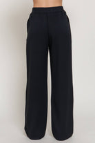 Cloud Nine Scuba Pintuck Wide - Leg Pants - Sassy Inspiration