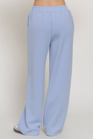Cloud Nine Scuba Pintuck Wide - Leg Pants - Sassy Inspiration