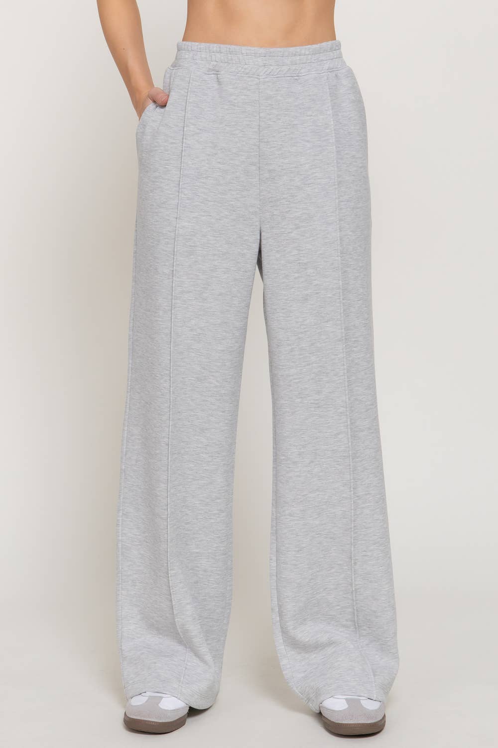 Cloud Nine Scuba Pintuck Wide - Leg Pants - Sassy Inspiration