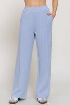 Cloud Nine Scuba Pintuck Wide - Leg Pants - Sassy Inspiration