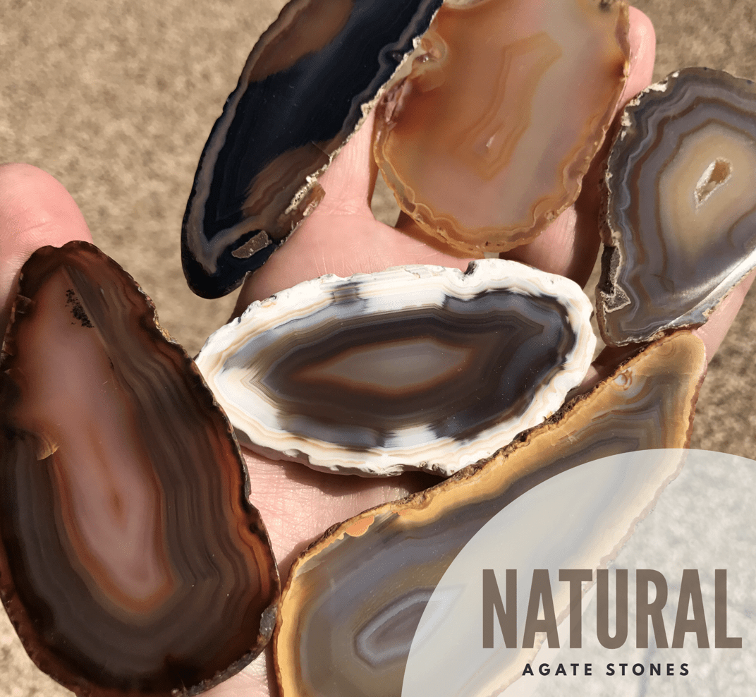 Cocktail Napkin Holder with small agate - Sassy Inspiration