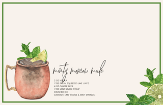 Cocktails Tray Insert Set – Set of 10 (11x17) - Sassy Inspiration