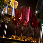 Colored Wine Glass Set, Large 12 oz Glasses Set of 6 - Sassy Inspiration