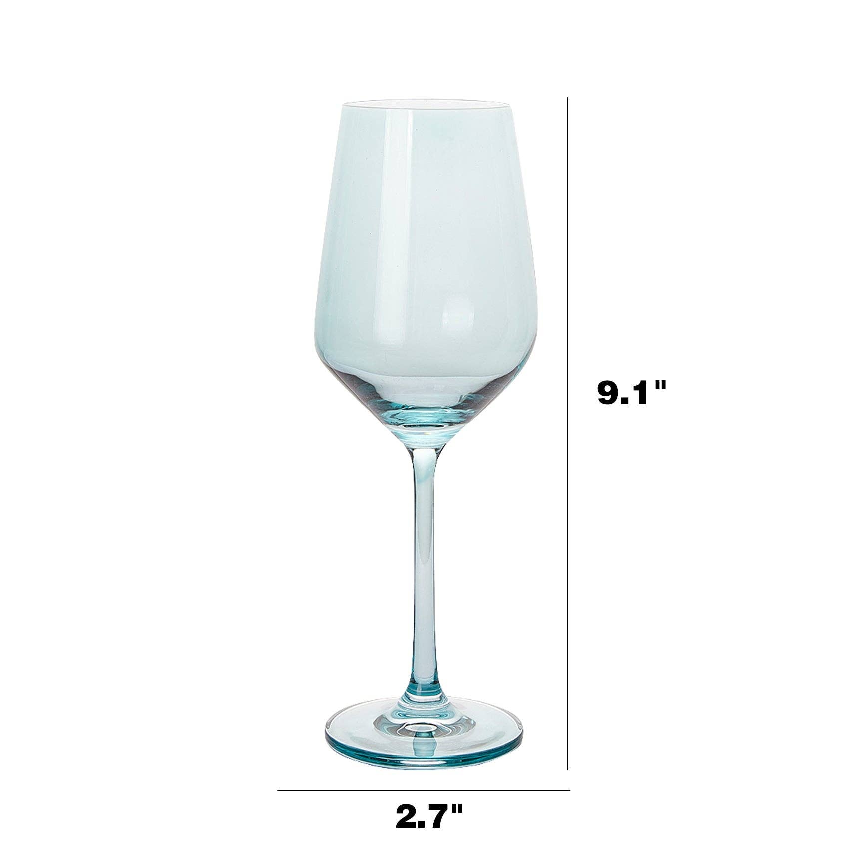 Colored Wine Glass Set, Large 12 oz Glasses Set of 6 - Sassy Inspiration