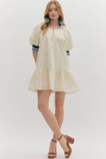 Contrast Collar Mini Dress - Sassy Inspiration