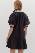 Contrast Collar Mini Dress - Sassy Inspiration
