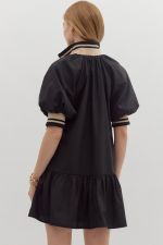 Contrast Collar Mini Dress - Sassy Inspiration