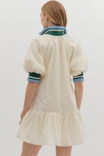 Contrast Collar Mini Dress - Sassy Inspiration