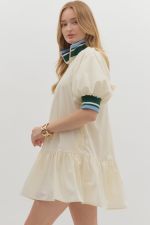 Contrast Collar Mini Dress - Sassy Inspiration