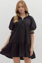 Contrast Collar Mini Dress - Sassy Inspiration