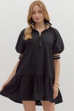 Contrast Collar Mini Dress - Sassy Inspiration