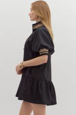 Contrast Collar Mini Dress - Sassy Inspiration