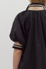 Contrast Collar Mini Dress - Sassy Inspiration