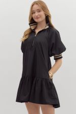 Contrast Collar Mini Dress - Sassy Inspiration