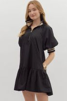 Contrast Collar Mini Dress - Sassy Inspiration