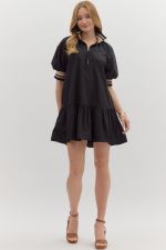 Contrast Collar Mini Dress - Sassy Inspiration
